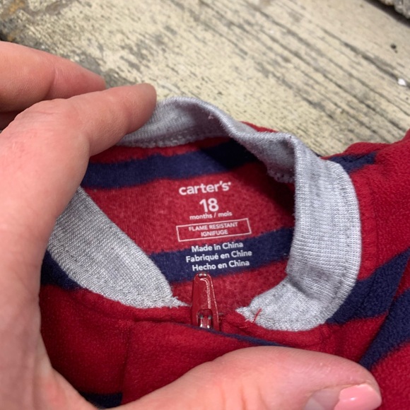Carter’s | “Future Legend” Fleece Striped Onsie - Picture 3 of 3
